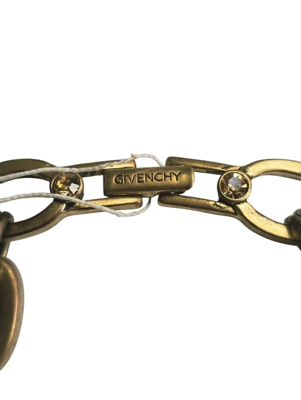 Givenchy Kaleidoscope Gold Tone Crystal Statement Link Bracelet 7.5